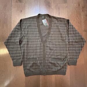 NEW Wolsey Cardigan Sweater Men's XXL Green Merino Blend *Made In Latvia*